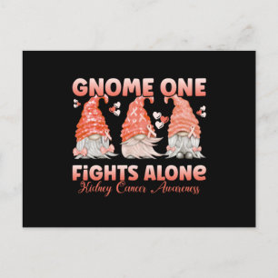 Carte Postale Cancer du rein Orange Ribbon Gnome