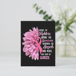 Carte Postale Cancer Du Sein Soutien Les Combattants Cadeau Pour