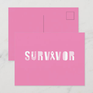 Carte Postale Cancer du survivant Ruban Inspiration Motivationne