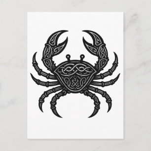 Carte Postale Cancer — Encre Hantée Zodiaque Crabe