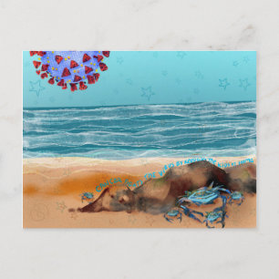 Carte Postale Cancer fights the virus