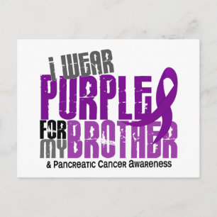 Carte Postale Cancer pancréatique Je Porte Du Purple Pour Mon Fr