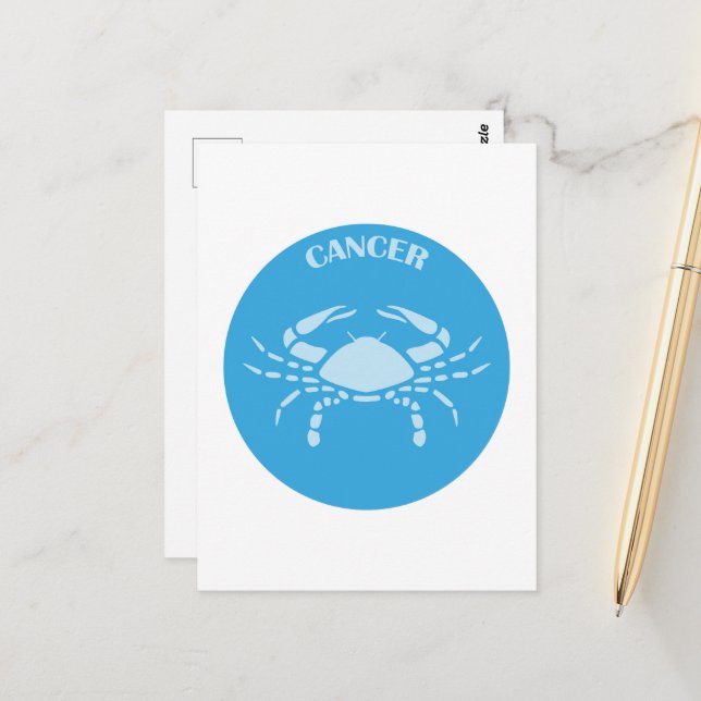 Carte Postale Cancer, signe zodiaque, Horoscope, Astrologie (Devant/Arrière en situation)