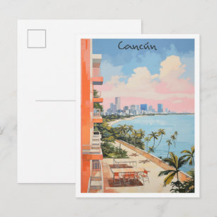 Carte Postale Cancun Mexique Voyage Ville Esthétique
