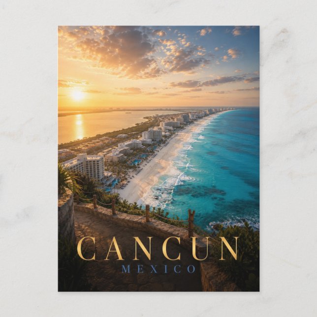 Carte Postale Cancun Mexique Zone Hôtelière REALMS (Devant)