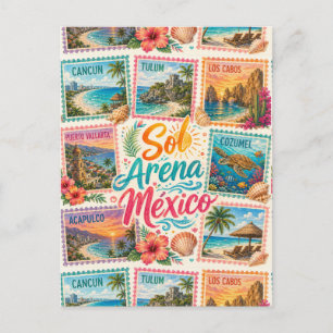 Carte Postale Cancun Soleil Sable Mexique Plages Tropicales Magn