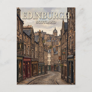 Carte Postale Candlemaker Row Édimbourg Écosse