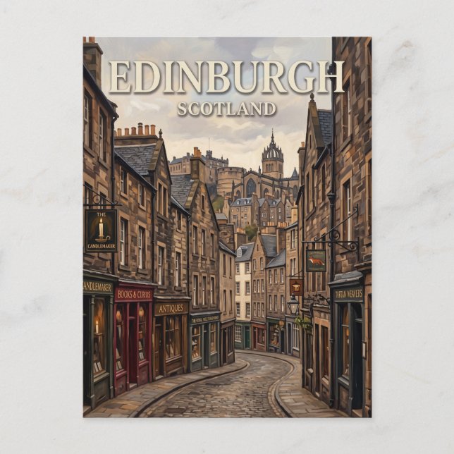 Carte Postale Candlemaker Row Édimbourg Écosse (Devant)