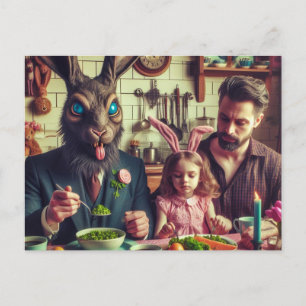 Carte Postale Candy Candy Vintage de Pâques Horreur Rabbit