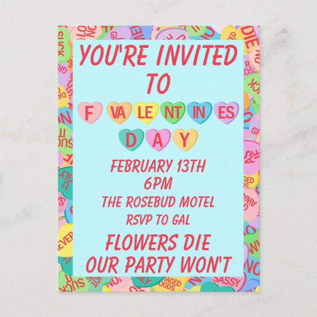 Carte Postale Candy Hearts V. 2.0 (Devant)