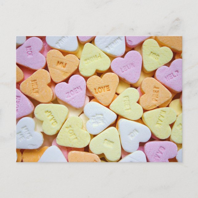 Carte Postale Candy Hearts Valentine's Day (Devant)