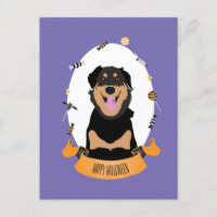 Candy Portrait Rottweiler Chien pourpre orange
