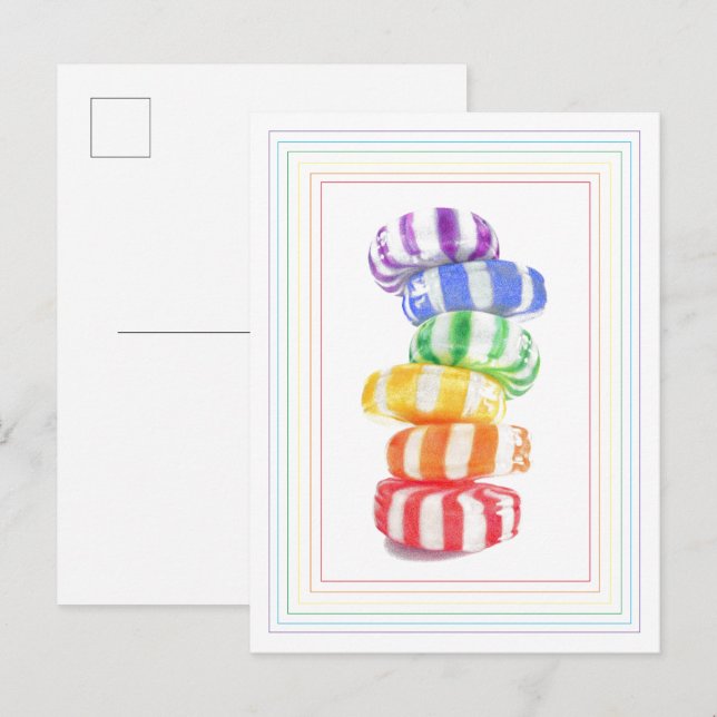 Carte postale CANDY RAINBOW (Devant / Derrière)