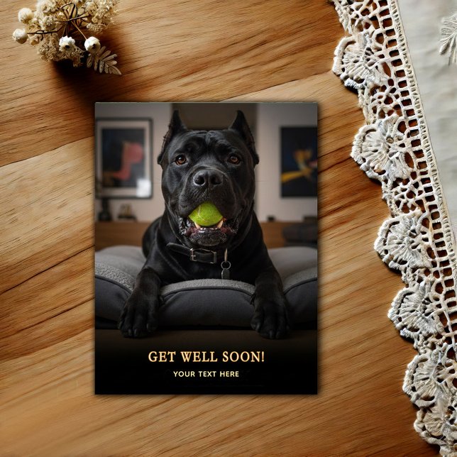 Carte Postale Cane Corso Adorable Bon rétablissement  (Créateur téléchargé)