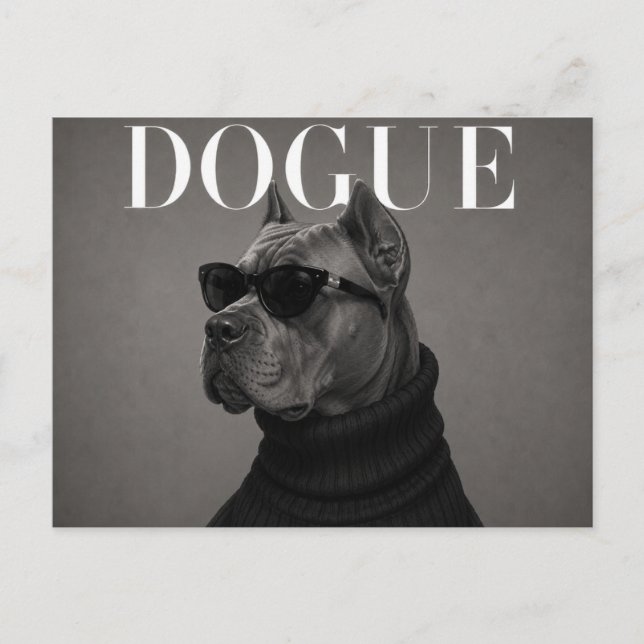 Carte Postale Cane Corso Luxe Éditorial de Mode (Devant)