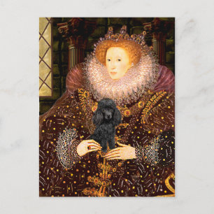 Carte Postale Caniche (noir 1) - Reine
