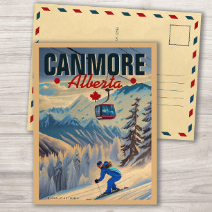 Carte Postale Canmore Alberta Mountains Canada Années 1950
