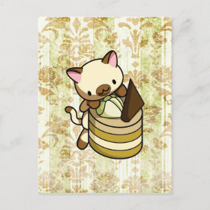 Carte Postale Cannelle Apple Kitty