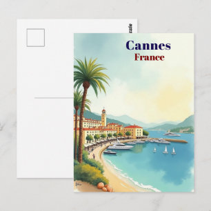 Carte Postale Cannes France Vintage Lieu de Voyage Célèbre