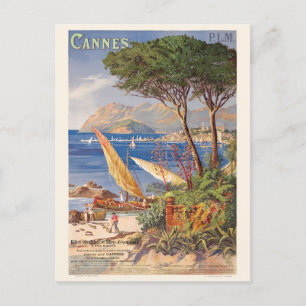 Carte Postale Cannes France Vintage Poster 1900