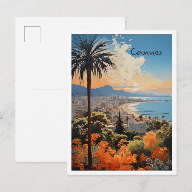 Carte Postale Cannes France Voyage Esthétique (Devant / Derrière)