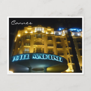 Carte Postale cannes hôtel nuit
