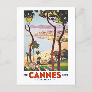 Carte Postale Cannes vintage sur la Côte d'Azur
