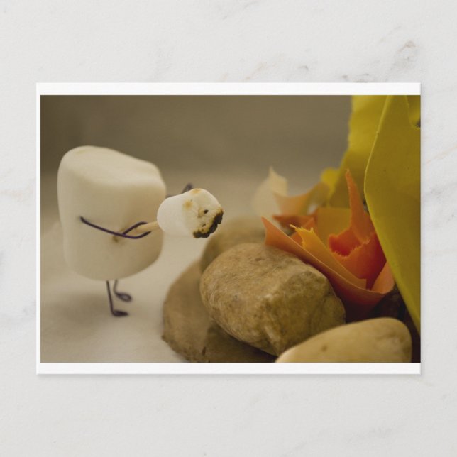 Carte Postale Cannibalisme est doux - Marshmallow toasting (Devant)