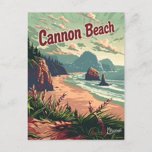 Carte Postale Cannon Beach Vintage