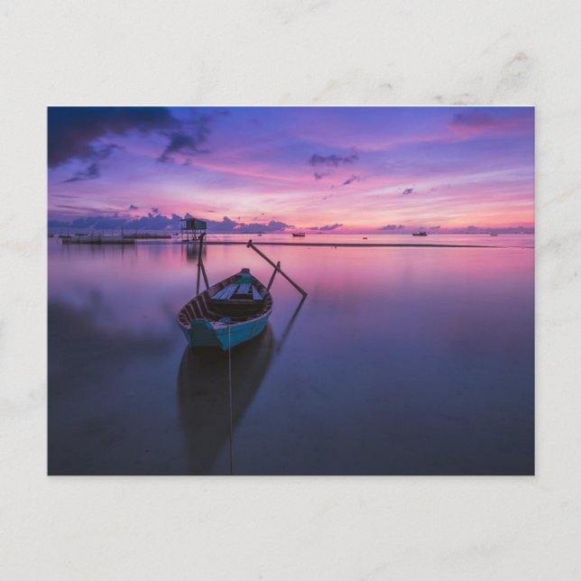 Carte Postale Canoë Kayak Voile Pêche - c'est la vie (Devant)