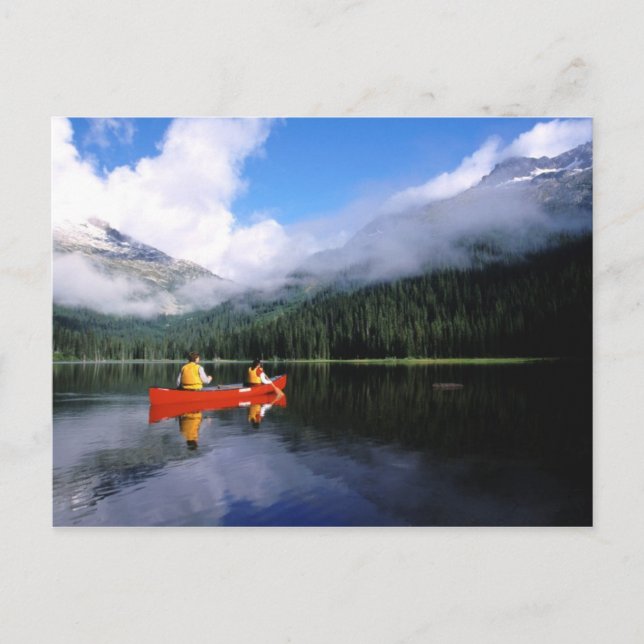 Carte Postale Canoë sur la boucle internationale Selkirk (Devant)