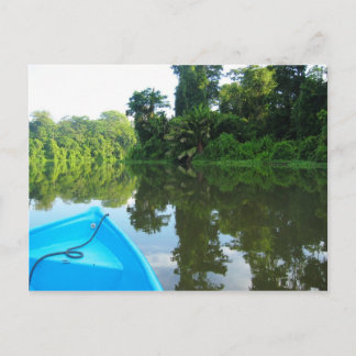 Carte Postale Canoë sur la rivière à Tortuguero, Costa Rica
