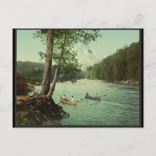 Carte Postale Canoë sur un ruisseau de montagne Adirondack