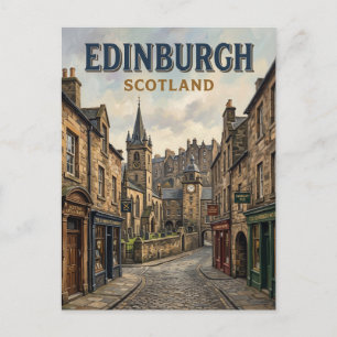 Carte Postale Canongate Édimbourg Écosse