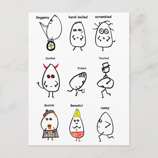 Carte Postale Canons à oeufs amusants (Devant)