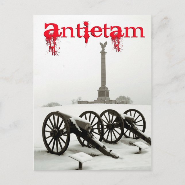 Carte Postale Canons au champ de bataille national Antietam, MA (Devant)