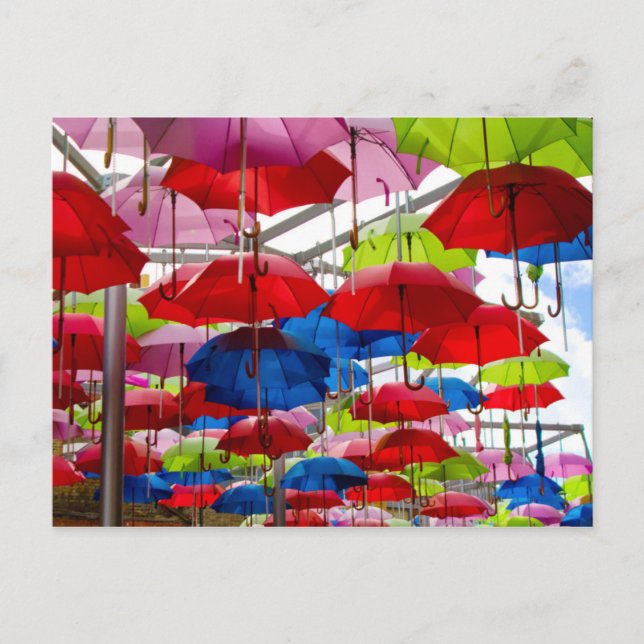 Carte Postale Canopée couleur parapluie (Devant)