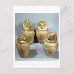 Carte Postale Canopic jars of Hor-ir-aa, corde (alabaster)