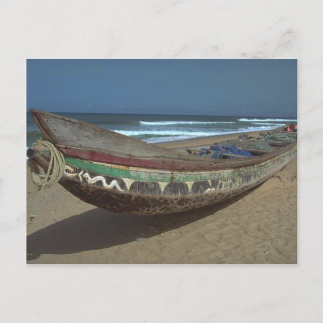 Carte Postale Canot de pêche sur Keta Beach, Ghana (Devant)