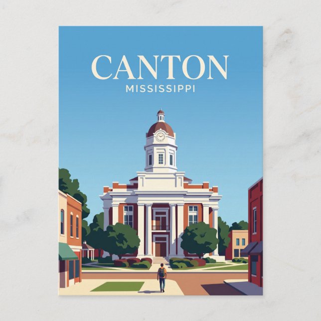 Carte Postale Canton Courthouse Square États-Unis (Devant)