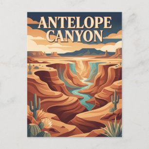 Carte Postale Canyon Antelope Arizona Affiche Vintage Désert