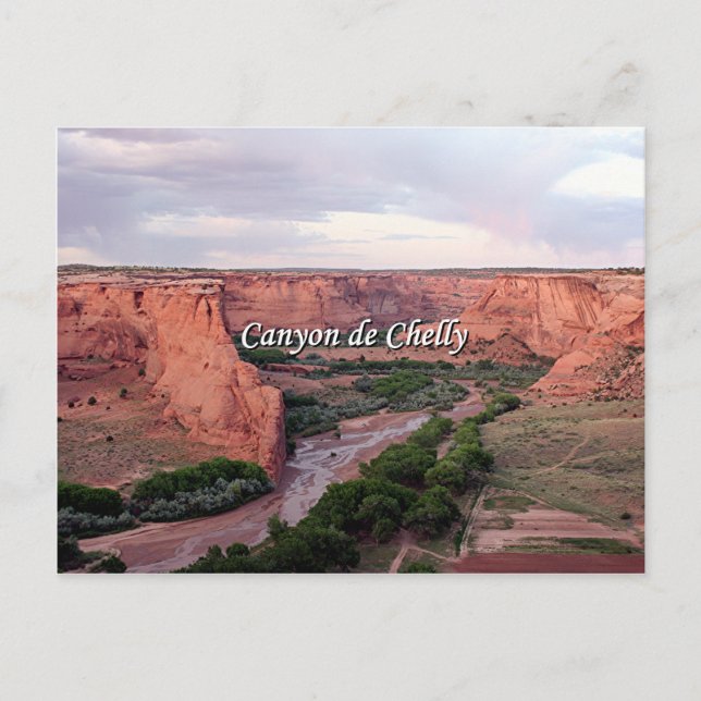 Carte Postale Canyon de Chelly, Arizona, au coucher du soleil (Devant)
