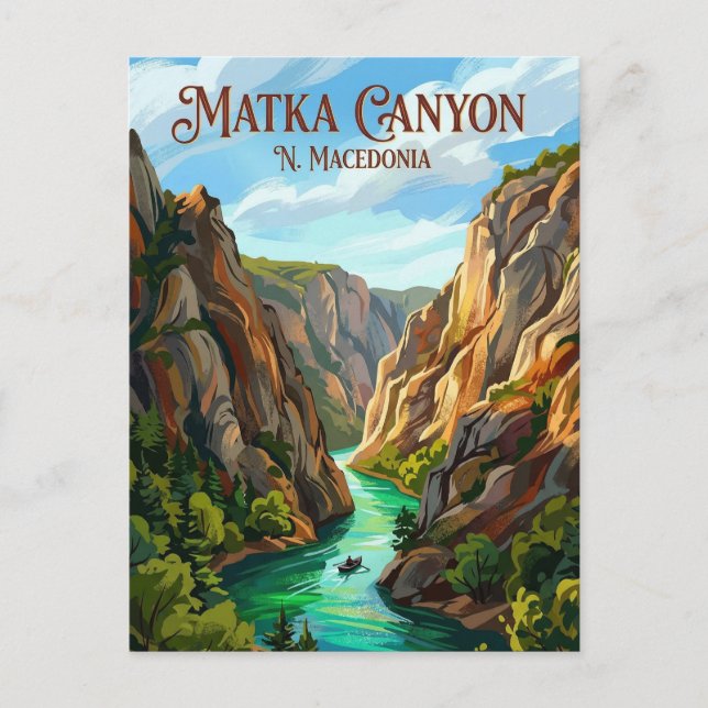 Carte Postale Canyon de Matka N. Macédoine (Devant)