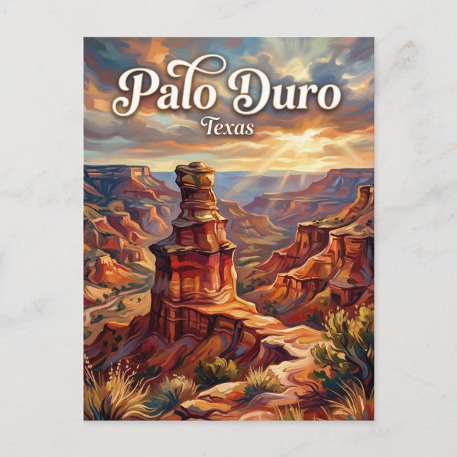 Carte Postale Canyon de Palo Duro Texas (Devant)