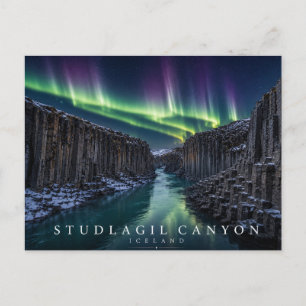 Carte Postale Canyon de Stuðlagil Colonnes de basalte Islande Au