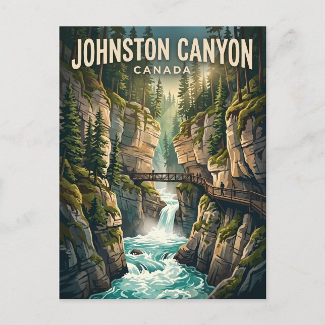 Carte Postale Canyon Johnston Canada (Devant)
