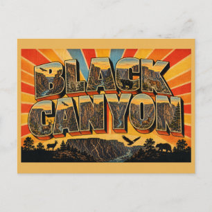 Carte Postale Canyon noir Colorado Gorge profonde Art de falaise