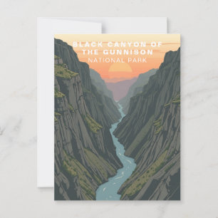 Carte Postale Canyon noir de la Gunnison Retro USA