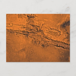 Carte Postale Canyon Valles Marineris sur Mars