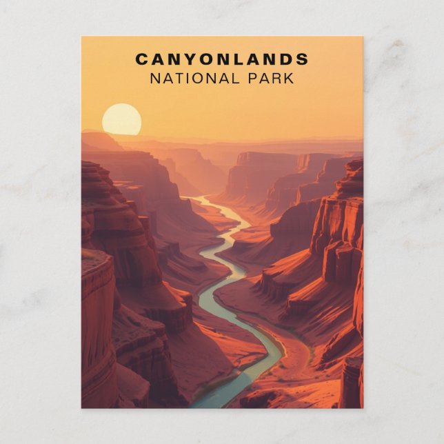 Carte Postale Canyonlands National Park Rétro USA (Devant)